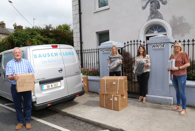 Bausch + Lomb recently presented a donation to McGwire House Hostel on Bath Street, Waterford