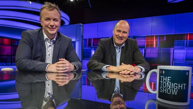 Ivan Yates, pictured with co-host Matt Cooper, is set to present his last The Tonight Show on Virgin Media One