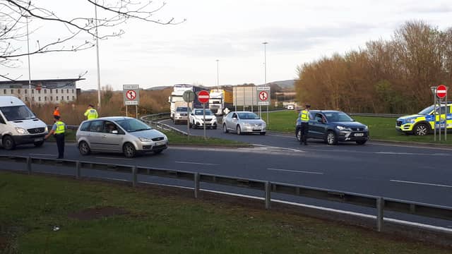 Coronavirus checkpoint in Portlaoise