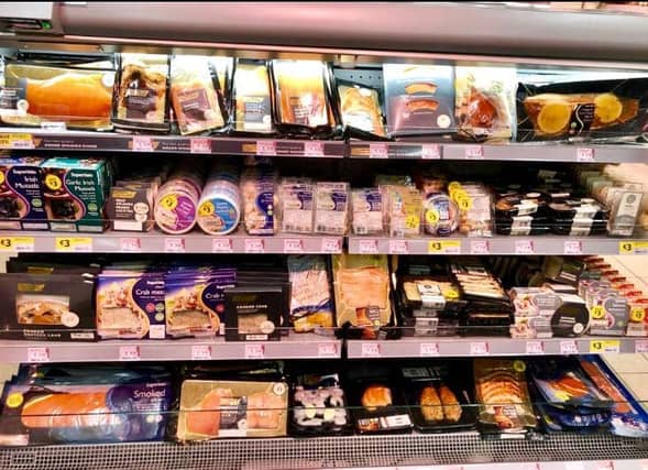 A selection of stock on the shelves in SuperValu