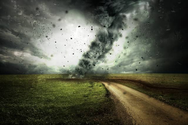 Waterford hit with severe Storm Jorge weather forecast warning. Stock photo