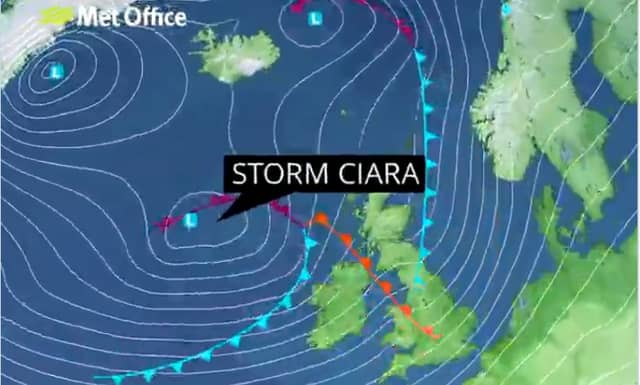 Met Éireann issues advance warning for Storm Ciara due to the highly predictable conditions that will drive it across the Atlantic