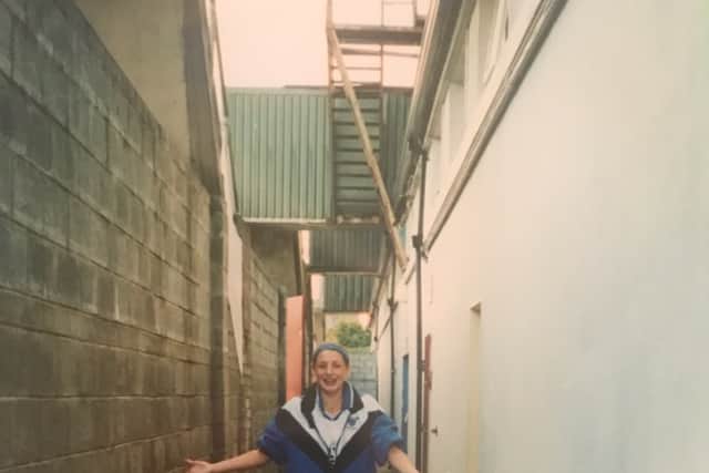 “I just thought it was hilarious. Everyone else had gone off to the hotel and had their meal, but my mam had to wait for me and she took the photo of me coming back.