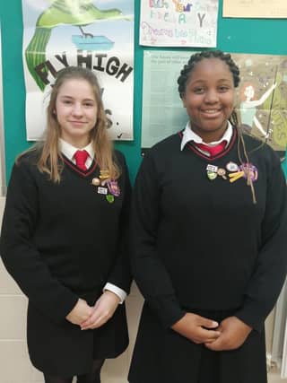 Waterford Presentation students Egle Urbonaite and Ebere Edeh