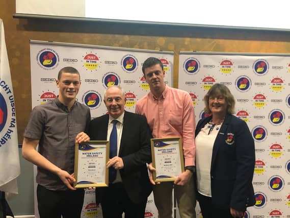 Tom Breen, Minister Ring, Dr. Matthew Sills and Water Safety Waterford’s Lola O’Sullivan