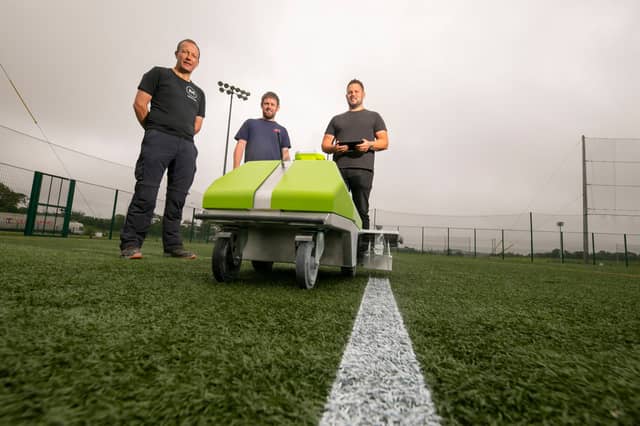 Intelligent Marking robot used to line Ireland’s first pitches for GAA World Games 2019 at WIT Arena