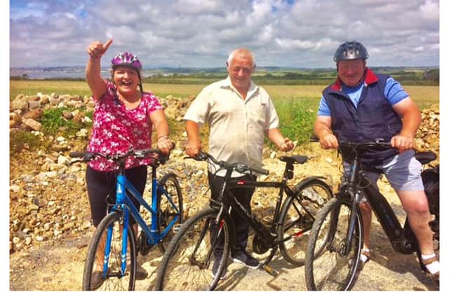 First it was the turn of the Carbally Active Retirement Group, who embarked upon its Great Greenway Cycle. A fit and hardy group, they met up at the Carbally Community Centre where seasoned cyclist and general fitness guru Walter ‘Walkie’ Power led the pack.