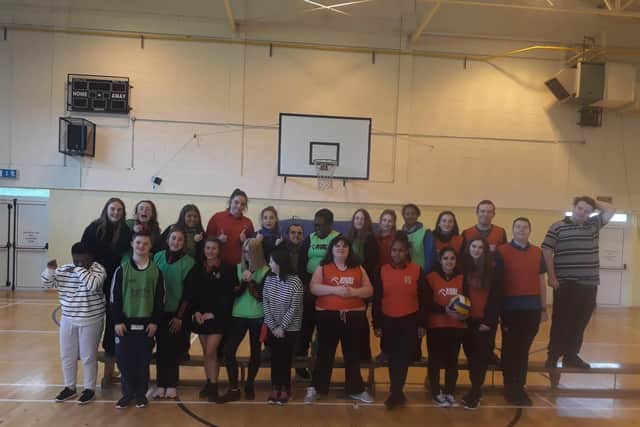 Many other programmes were also wrapping-up in transition year. One of these programmes was the unique transition year integrated PE programme, which worked in collaboration with the Brothers of Charity, START, Blue Door and Spring Garden services.  Each week during their PE lessons, the transition years enjoyed taking part in a wide variety of differentiated activities with the service users from these four organisations.