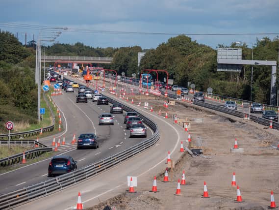 Roadworks pictured recently on the M7 motorway PICTURE: TONY KEANE