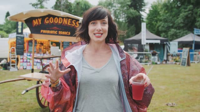 Presenter Karen O'Donohoe at All Together Now in Waterford