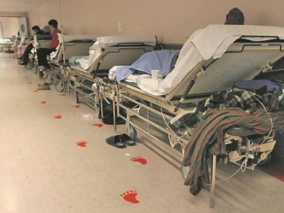 There are nine people on trolleys and the ward at University Hospital Waterford on Friday (August 10).