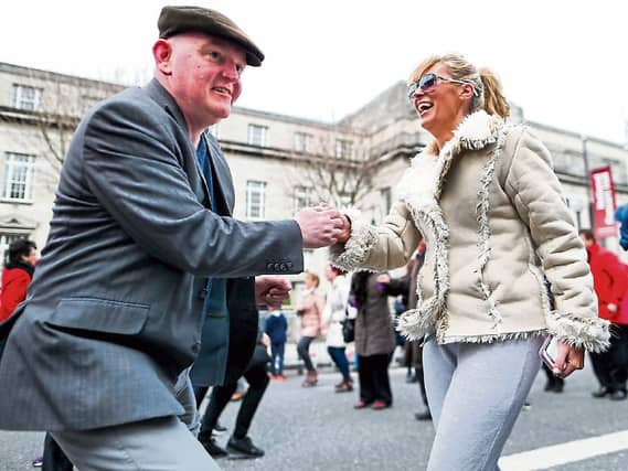 Dancing at Crossroads event in Celbridge