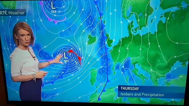 Met Éireann forecaster weather warning.