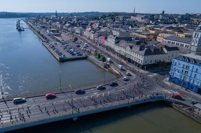 The Quay in Waterford city from above