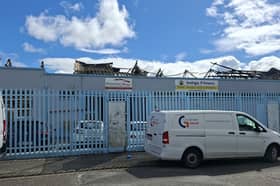 The Tycor Business Centre in the aftermath of the fire