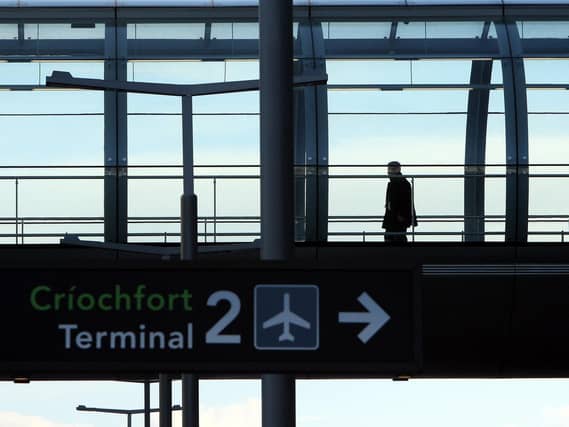 A member of the public walks through Dublin Airport’s Terminal 2