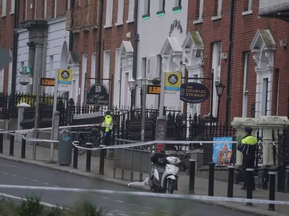 Police officers in Dublin city centre