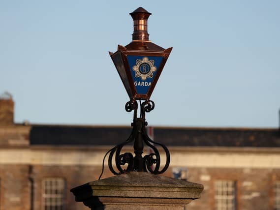 Garda logo on a lamp