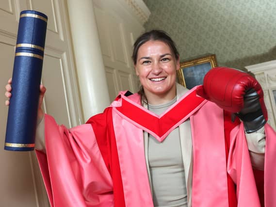 Boxer Katie Taylor receives honorary degree from Trinity College