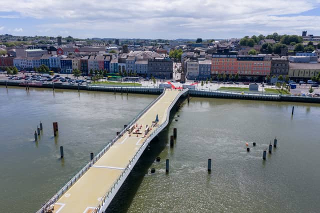 Works on the new pedestrian bridge in Waterford city are nearing completion