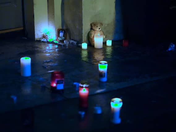 Candles and tributes