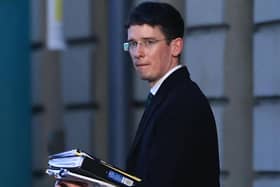 Enoch Burke standing outside court