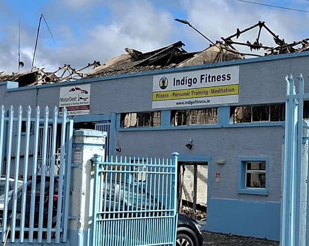 The Tycor Business Centre in the aftermath of the fire back in May