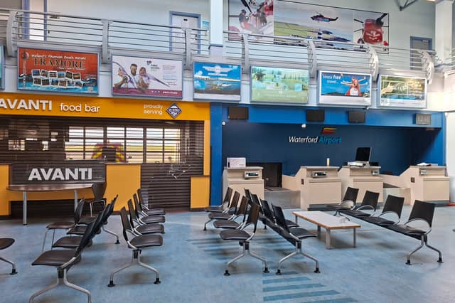 The existing terminal at Waterford Airport