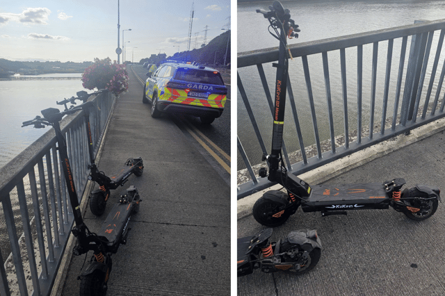 The e-scooters were seized by gardaí at the scene