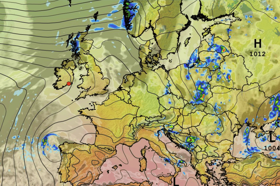 The current weather outlook over Europe