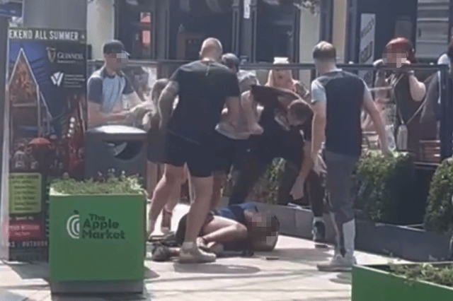 A still from the video footage of the incident