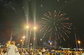 Huge crowds gathered on the Quay on Sunday night for Spraoi’s annual fireworks display