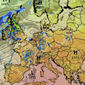 The current weather outlook over Europe