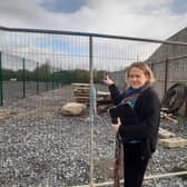 Úna Dunphy of People Before Profit pictured at a proposed access point to the park a number of years ago