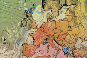 The current weather outlook over Europe