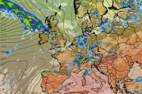 The weather outlook over Europe
