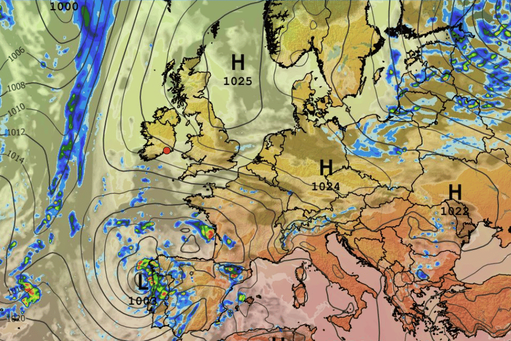 The current weather outlook over Europe