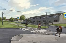 A visualisation of the proposed Active Travel scheme in Lismore Park