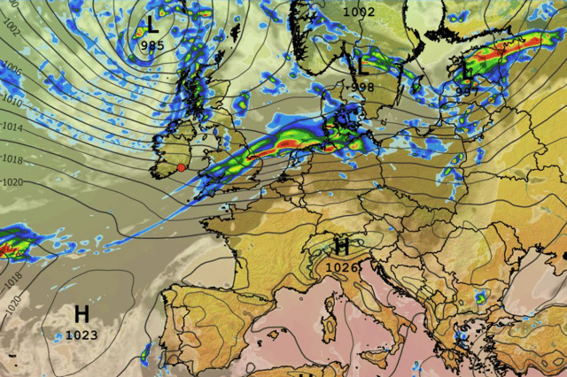 The current weather outlook over Europe