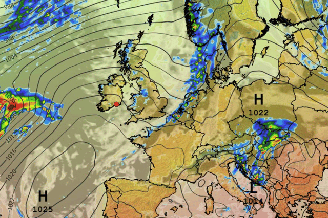 The current weather outlook over Europe