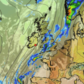 The current weather outlook over Western Europe