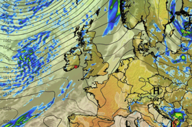 The current weather outlook over Western Europe