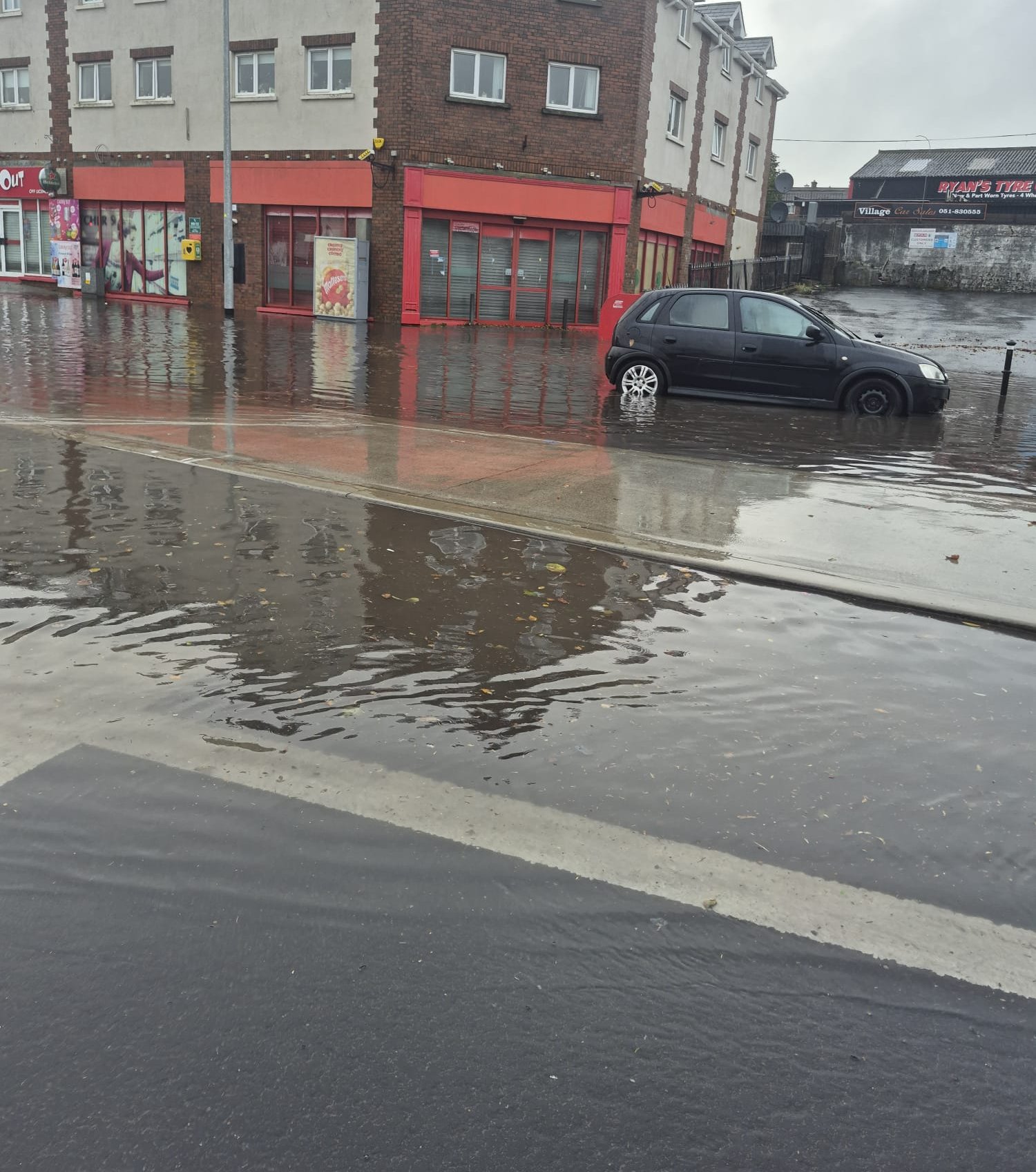Flooding in parts of Waterford following heavy rain overnight