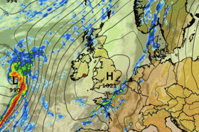 The current weather outlook over Western Europe