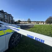 The scene of the fire in Birchwood remains cordoned off as investigations continue