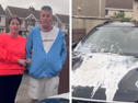Philip and Kim English after their car was vandalised in August 2023