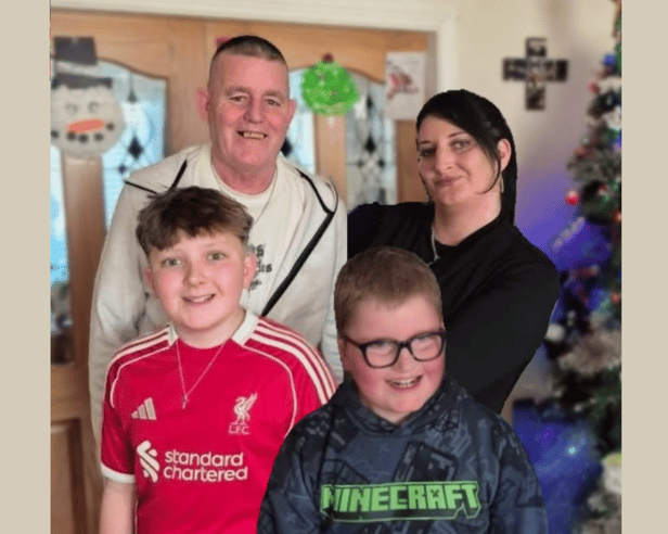 The late Philip, Kim, Callum and Jayden English