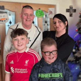 The late Philip, Kim, Callum and Jayden English