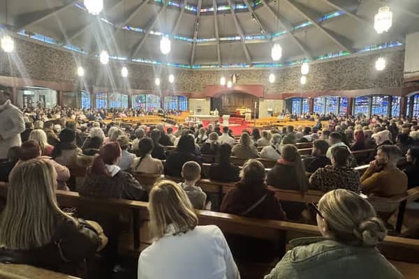 The vigil was held in the Sacred Heart Church on Wednesday evening