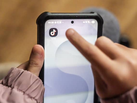 A child using a smartphone